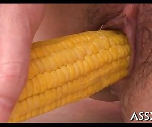 Stimulating oriental anal with vegetables - 5 min